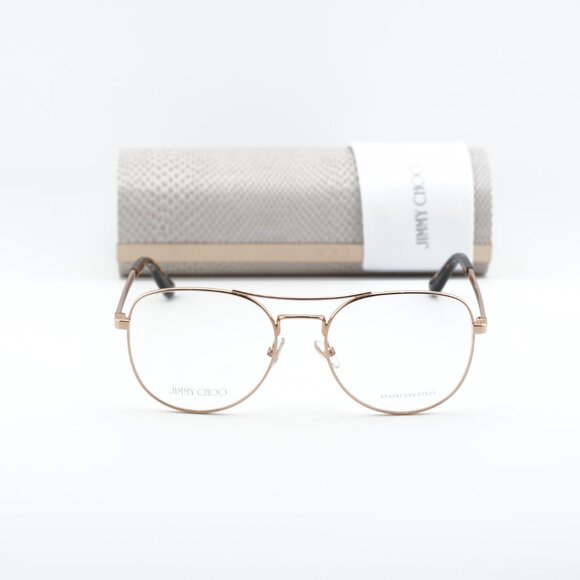 Jimmy Choo JC200 0J5G 00 Aviator 54mm Eyeglasses - Gold - Picture 4 of 12